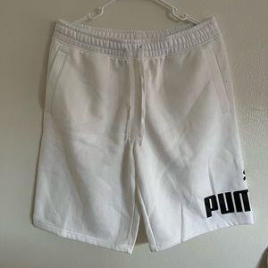 Men’s White Puma Shorts